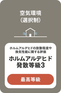 空気環境（選択制） ホルムアルデヒド発散等級3