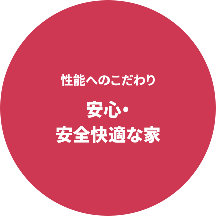 性能へのこだわり安心・安全快適な家