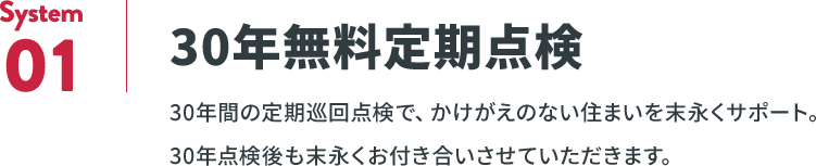 System01 30年無料定期点検