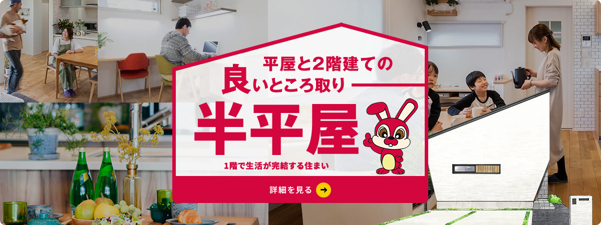 平屋と2階建ての良いところ取り半平屋