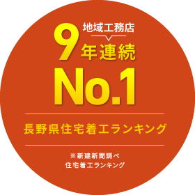 長野県住宅着ランキング 9年連続 No1