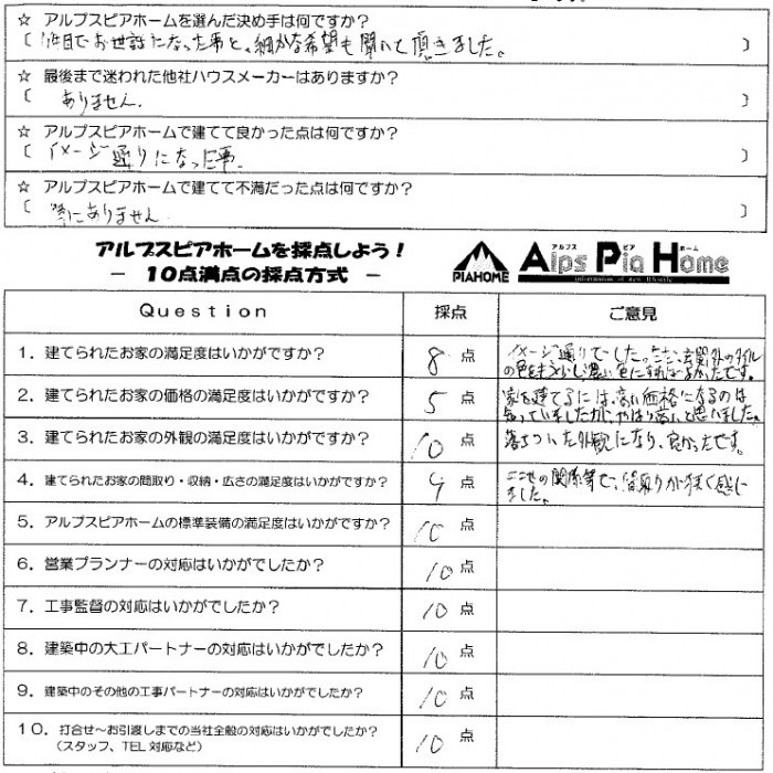 外観も内観もイメージ通りの、落ち着きのある住まいが完成