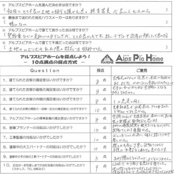 不安を乗り越え、こだわりの夢のマイホームが無事完成しました