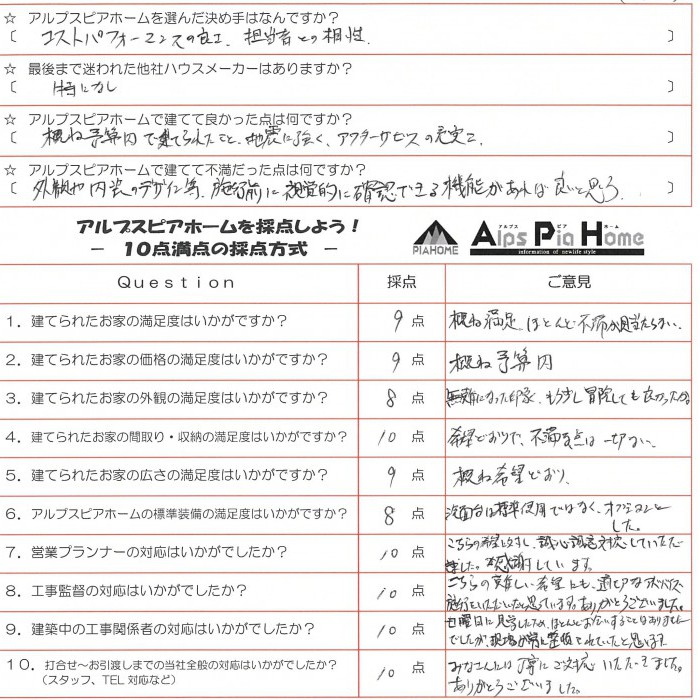 希望どおりの家となりました