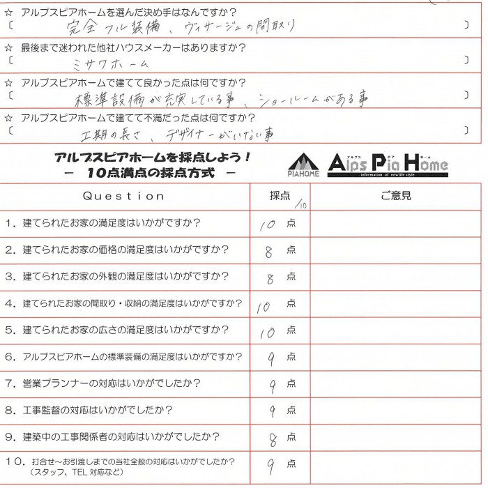 妥協なしの納得のお家が完成しました