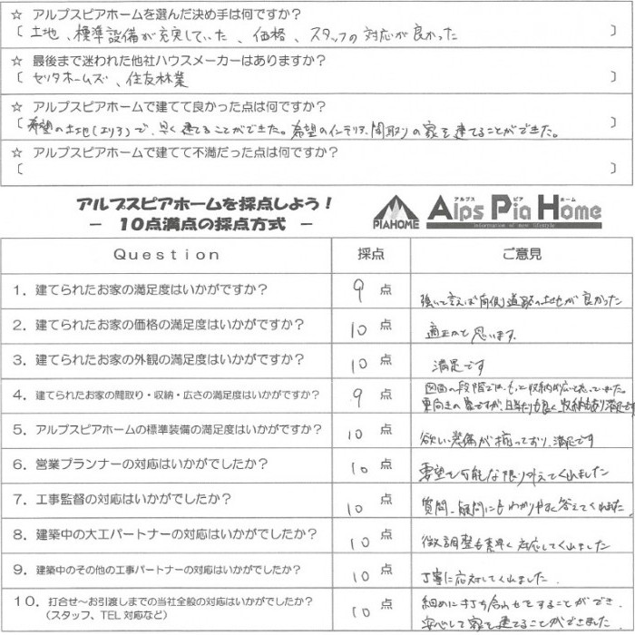 理想の家づくり、丁寧な対応が決め手